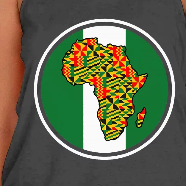 African Americans African Countries Nigeria Women's Knotted Racerback Tank