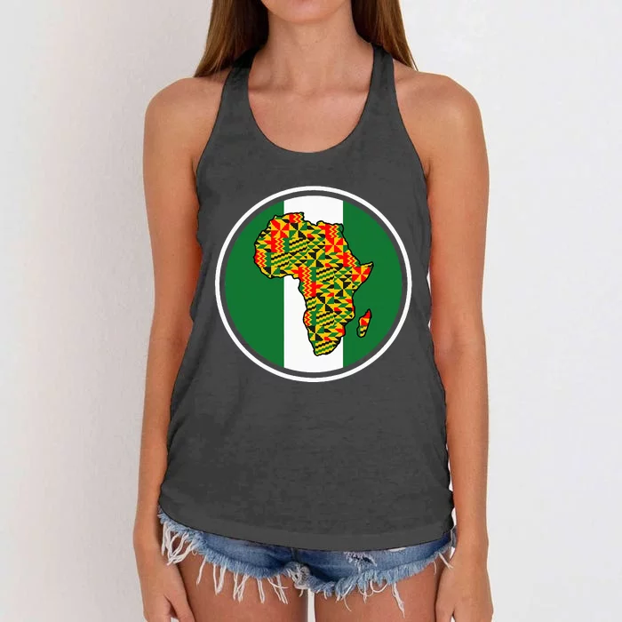 African Americans African Countries Nigeria Women's Knotted Racerback Tank