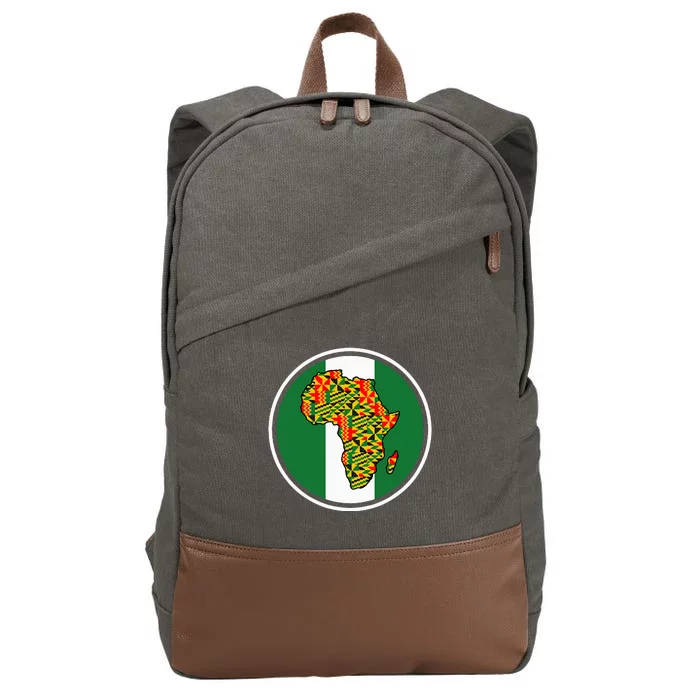 African Americans African Countries Nigeria Cotton Canvas Backpack