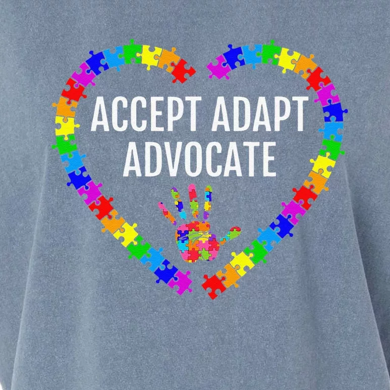 Accept Adapt Advocate Autism Awareness Gift Garment-Dyed Women's Muscle Tee