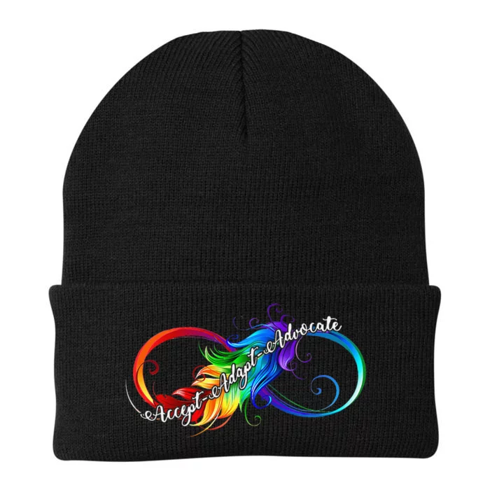 Accept Adapt Advocate Neurodiversity Autism Awareness Month Knit Cap Winter Beanie