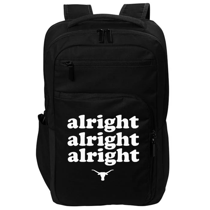 Alright Alright Alright Texas Bull Texas Pride State USA Impact Tech Backpack