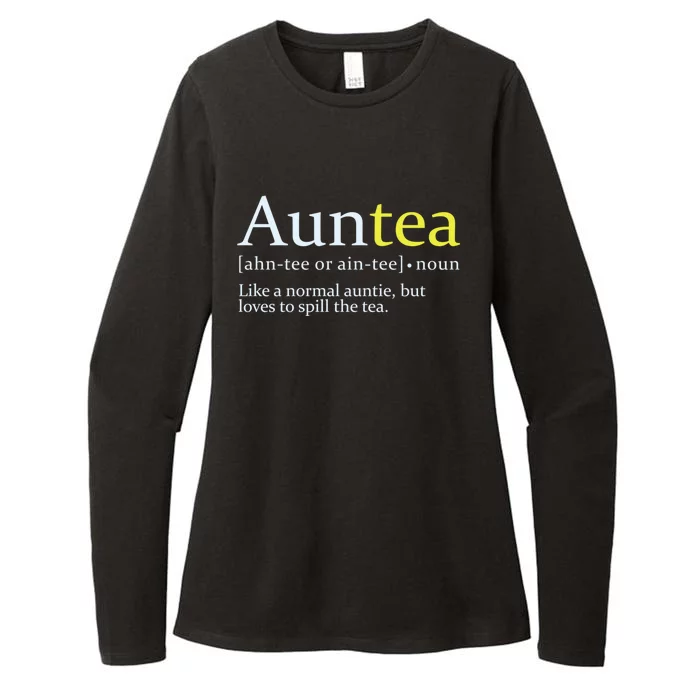 African American Aunt Auntie Love To Gossip Spill Tea Gift Womens CVC Long Sleeve Shirt