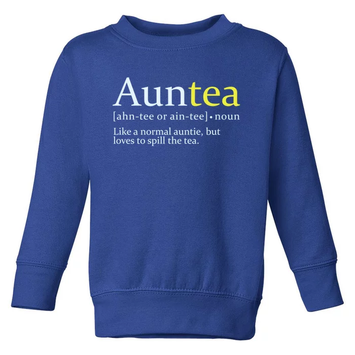 African American Aunt Auntie Love To Gossip Spill Tea Gift Toddler Sweatshirt