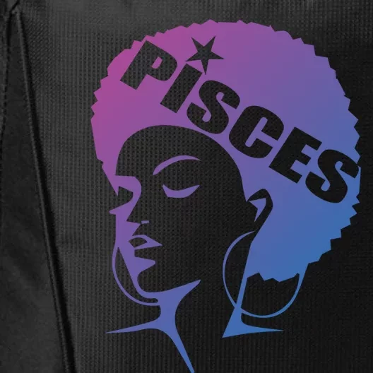 African American Afro Pisces Zodiac Great Gift City Backpack