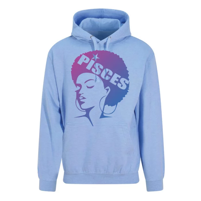 African American Afro Pisces Zodiac Great Gift Unisex Surf Hoodie