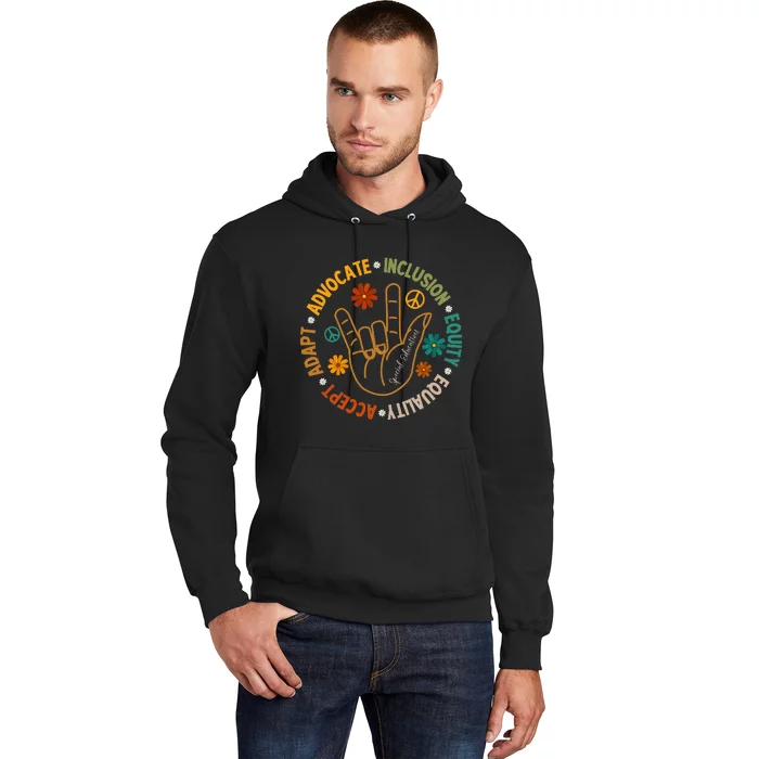 Accept Adapt Advocate Inclusion Equity Equality Hoodie