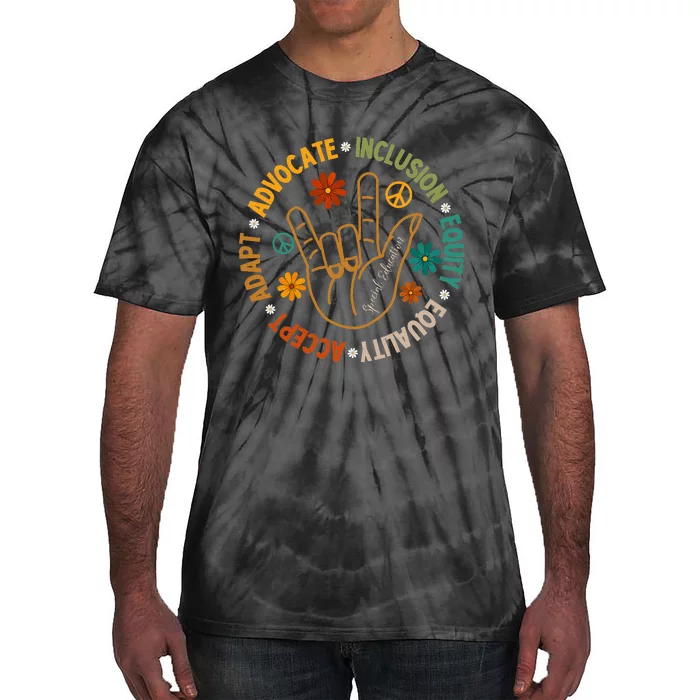 Accept Adapt Advocate Inclusion Equity Equality Tie-Dye T-Shirt