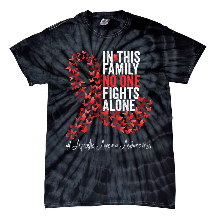 Aplastic Anemia Awareness Month Red Ribbon Tie-Dye T-Shirt