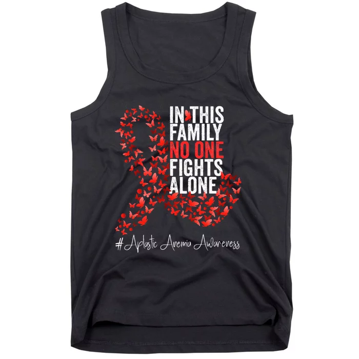 Aplastic Anemia Awareness Month Red Ribbon Tank Top