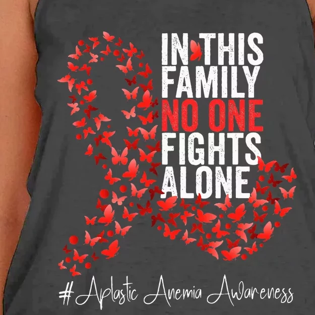 Aplastic Anemia Awareness Month Red Ribbon Women's Knotted Racerback Tank