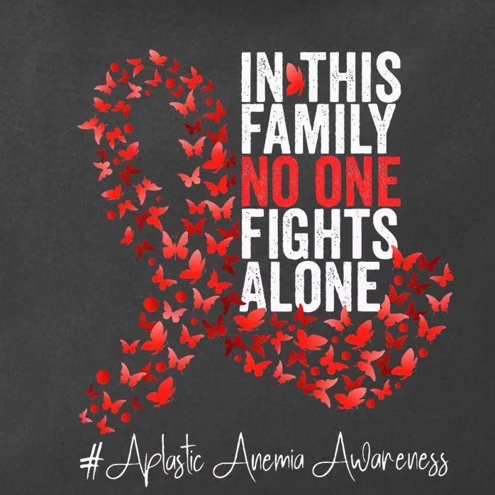 Aplastic Anemia Awareness Month Red Ribbon Zip Tote Bag