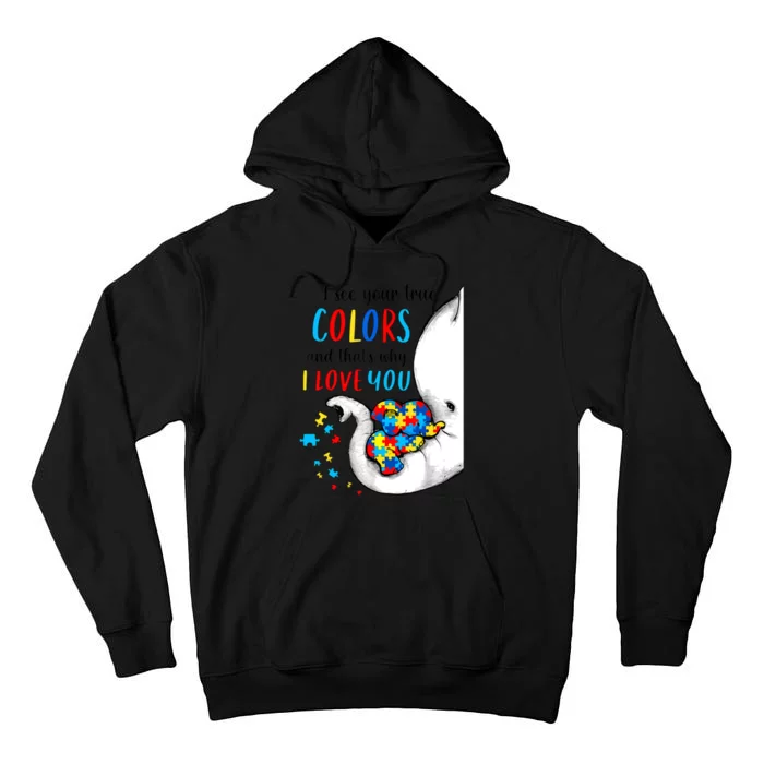 Autism Awareness Acceptance I See Your True Colors Tall Hoodie