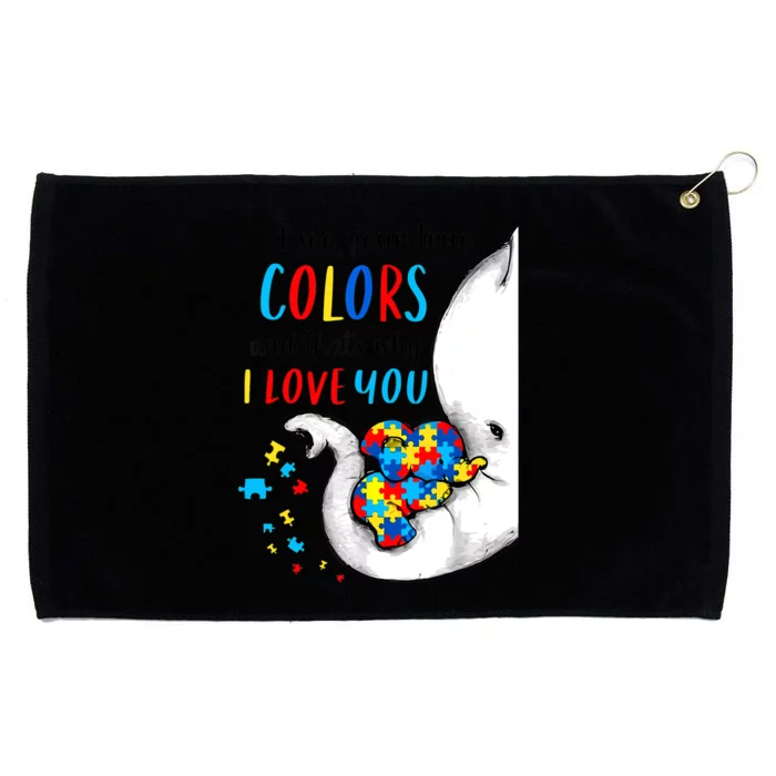 Autism Awareness Acceptance I See Your True Colors Grommeted Golf Towel