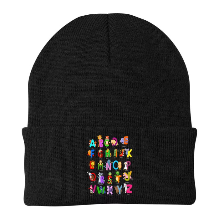 Alphabet Animal ABCs Learning Kindergarten School Teacher Knit Cap Winter Beanie