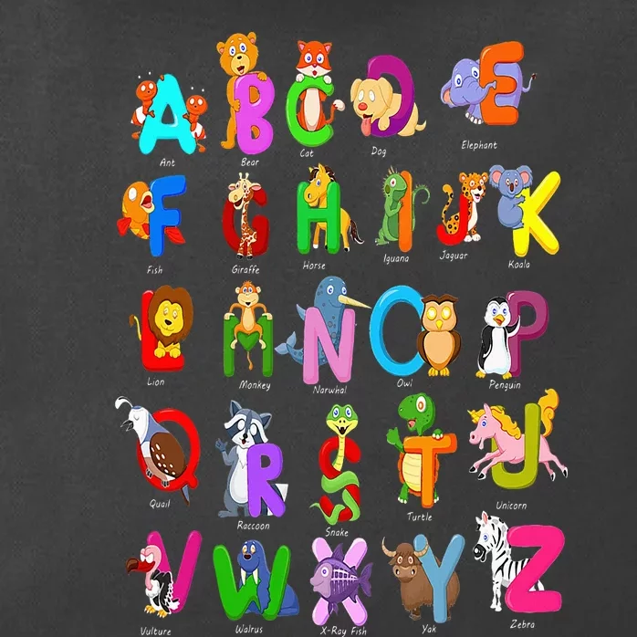 Alphabet Animal ABCs Learning Kindergarten School Teacher Zip Tote Bag