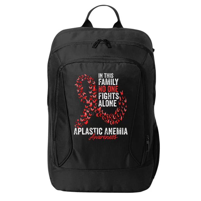 Aplastic Anemia Awareness Month Butterflies Red Ribbon City Backpack