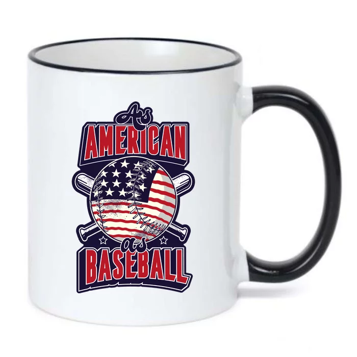 As American As Baseball Black Color Changing Mug