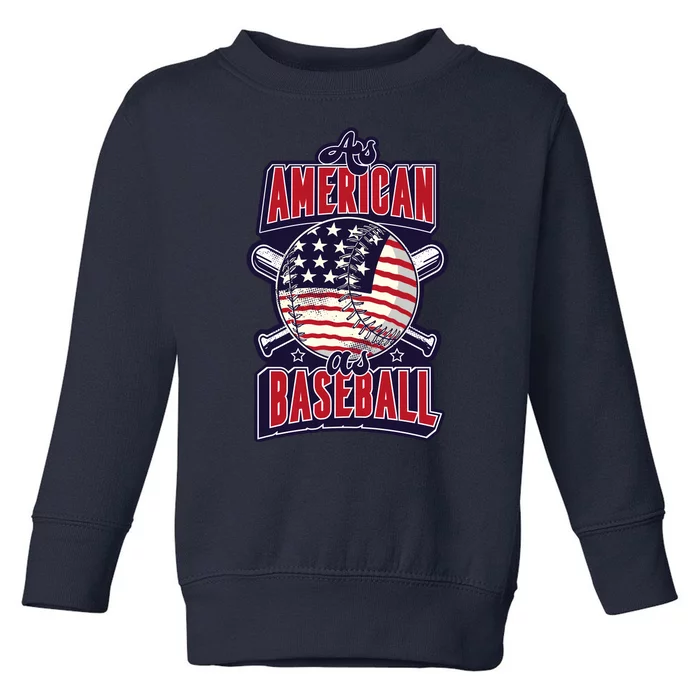 As American As Baseball Toddler Sweatshirt