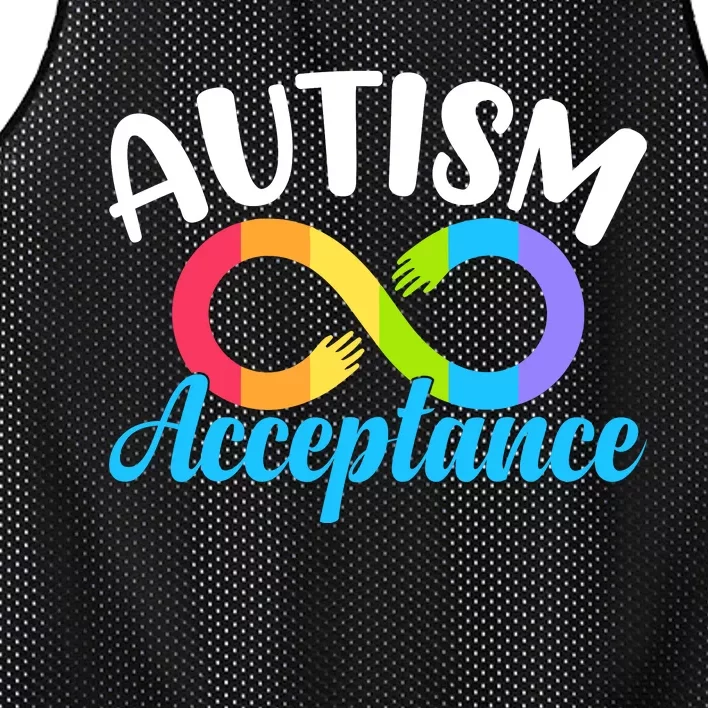 Autism Awareness Autism Red Instead Infinity Acceptance Mesh Reversible Basketball Jersey Tank