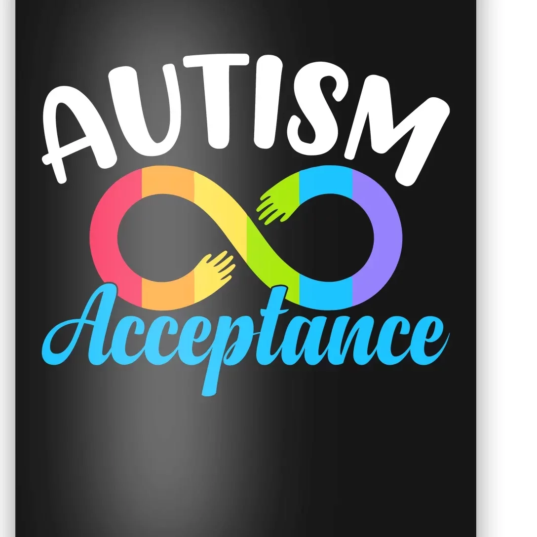 Autism Awareness Autism Red Instead Infinity Acceptance Poster