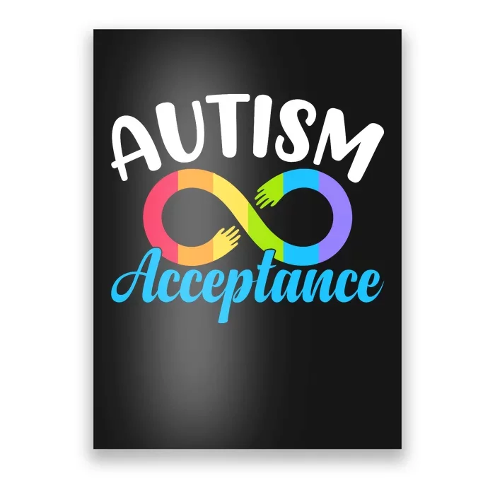 Autism Awareness Autism Red Instead Infinity Acceptance Poster