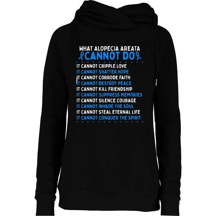 Alopecia Areata Awareness Movement Fighter Warrior Ribbon Womens Funnel Neck Pullover Hood