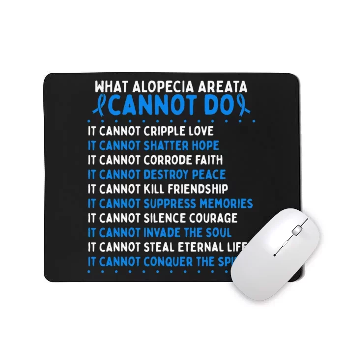 Alopecia Areata Awareness Movement Fighter Warrior Ribbon Mousepad