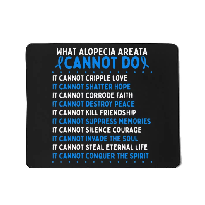 Alopecia Areata Awareness Movement Fighter Warrior Ribbon Mousepad