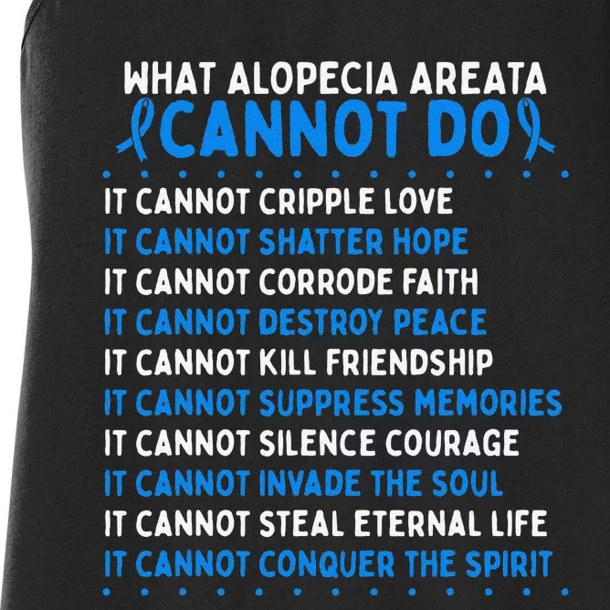 Alopecia Areata Awareness Movement Fighter Warrior Ribbon Women's Racerback Tank