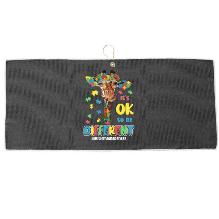 Autism Awareness Acceptance Wo Its Ok To Be Different Large Microfiber Waffle Golf Towel