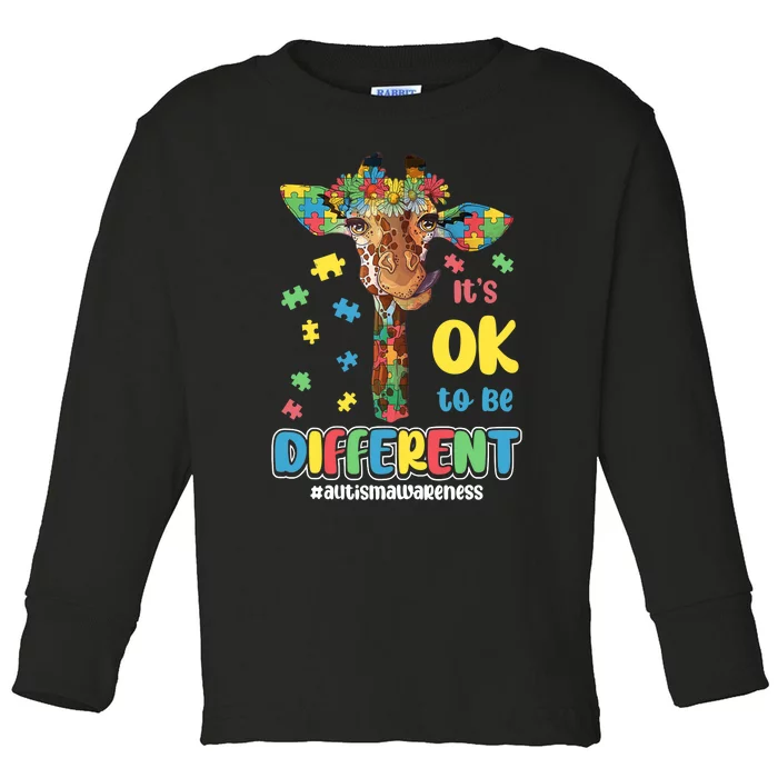 Autism Awareness Acceptance Wo Its Ok To Be Different Toddler Long Sleeve Shirt