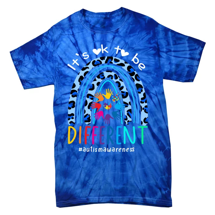 Autism Awareness Acceptance Its Ok To Be Different Funny Gift Tie-Dye T-Shirt