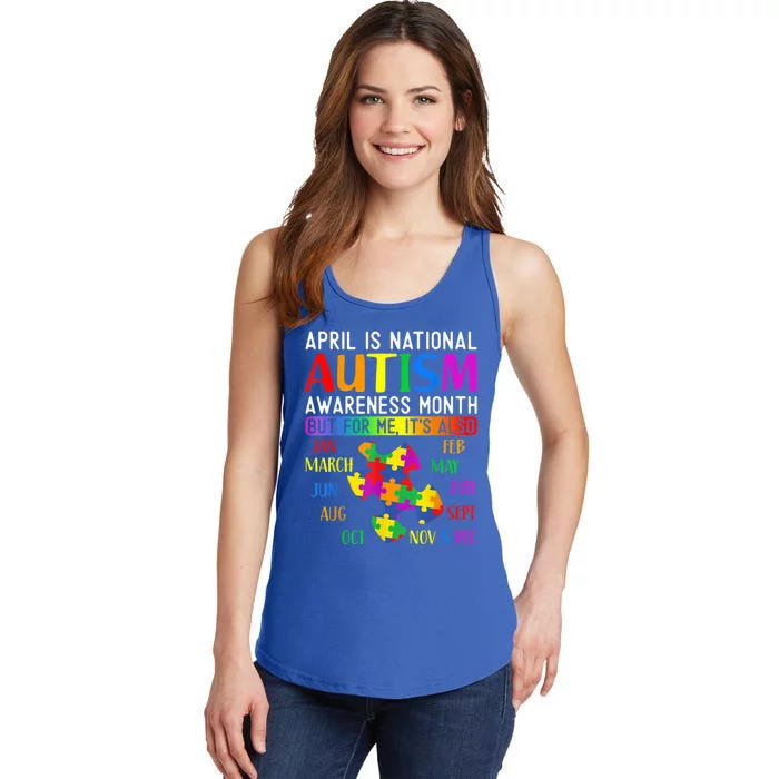 Autism Awareness - April is National Autism Awareness Month Ladies Essential Tank