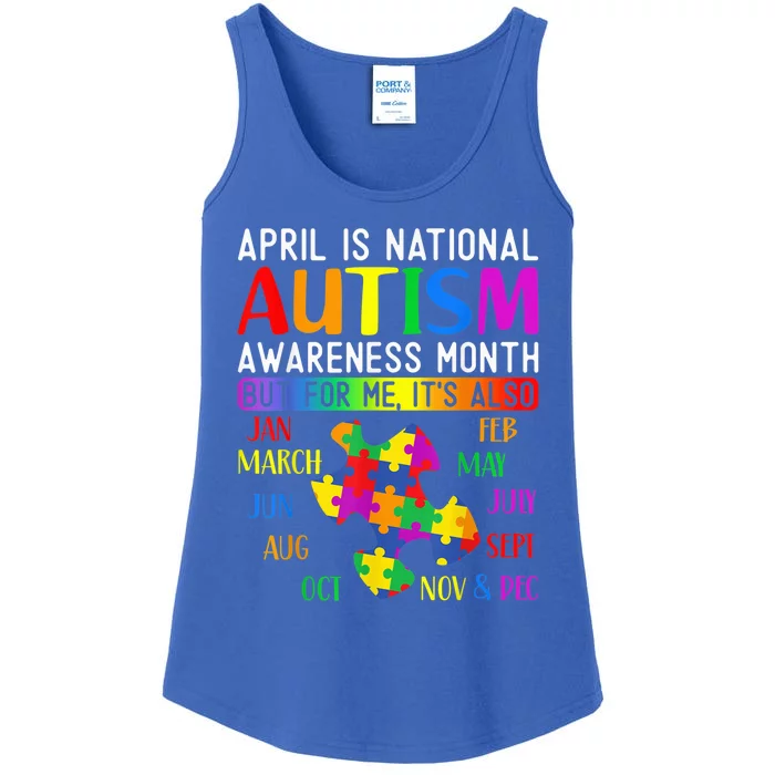 Autism Awareness - April is National Autism Awareness Month Ladies Essential Tank