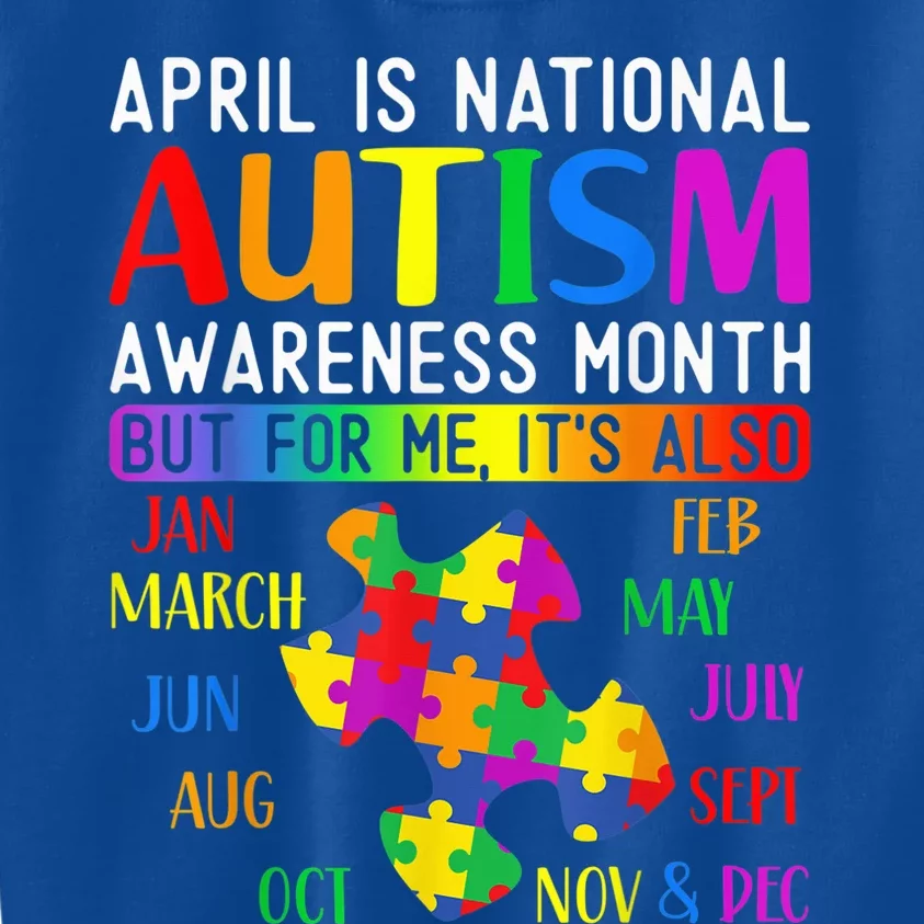 Autism Awareness - April is National Autism Awareness Month Kids Sweatshirt