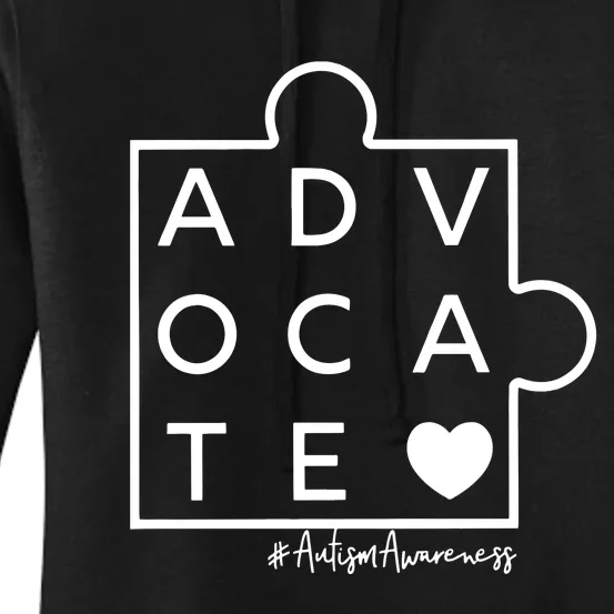 Advocate Autism Awareness Advocate Autism Support Accept Adapt Women's Pullover Hoodie