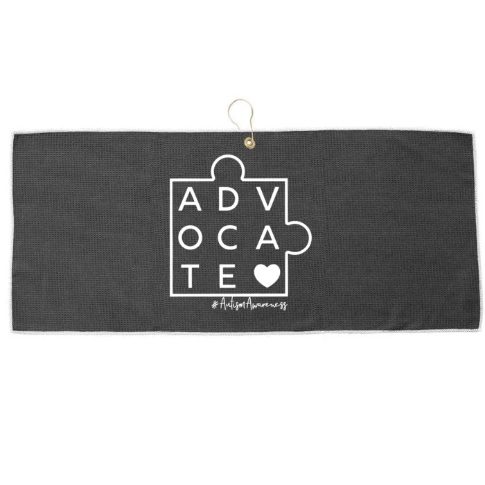 Advocate Autism Awareness Advocate Autism Support Accept Adapt Large Microfiber Waffle Golf Towel