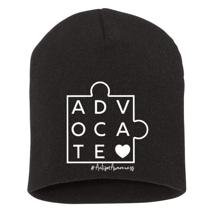 Advocate Autism Awareness Advocate Autism Support Accept Adapt Short Acrylic Beanie