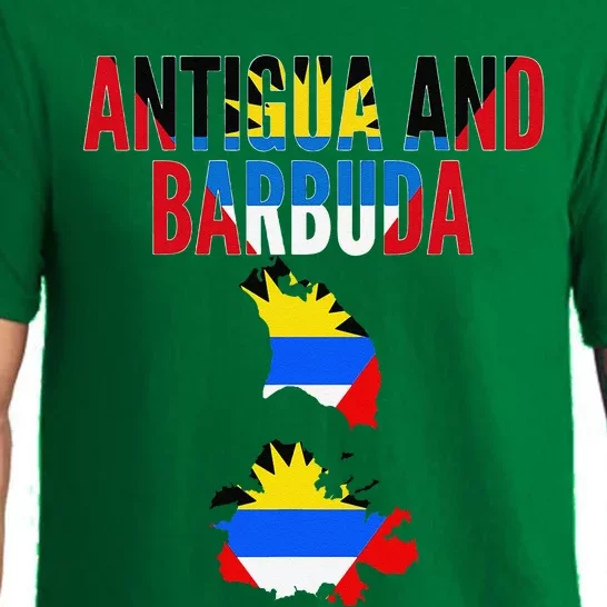 Antiguan Antigua And Barbuda Country Map Flag Pajama Set