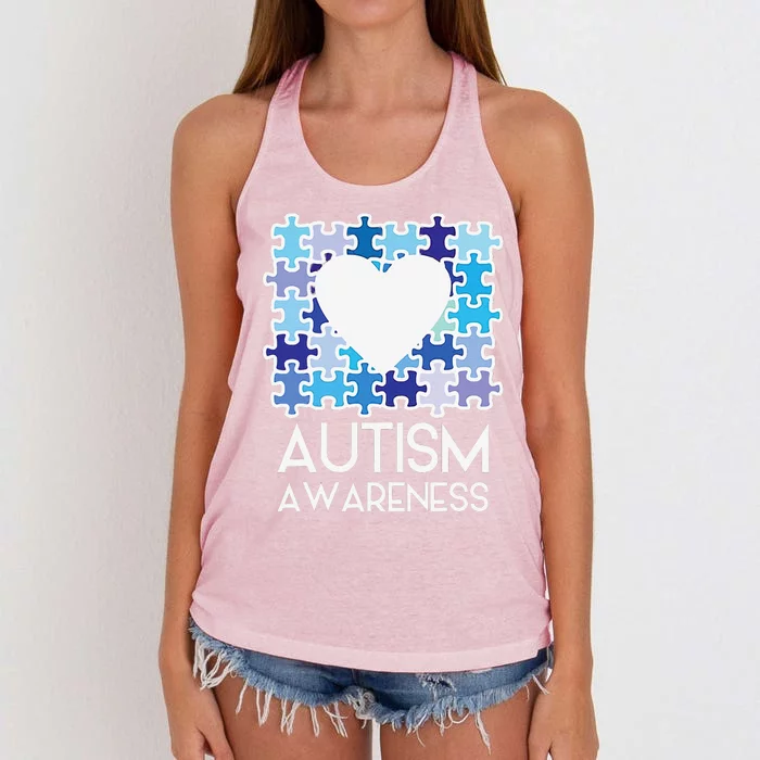 Autisms Autism Awareness Ribbon Women's Knotted Racerback Tank