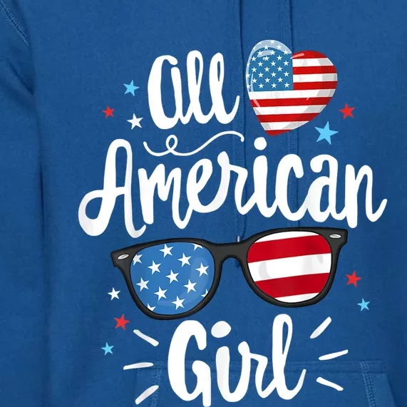 All American American Flag 4th Of July Patriotic Great Gift Premium Hoodie