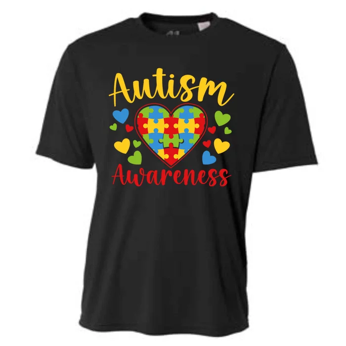 Autism Awareness Acceptance And Support Teacher Mom Great Gift Cooling Performance Crew T-Shirt