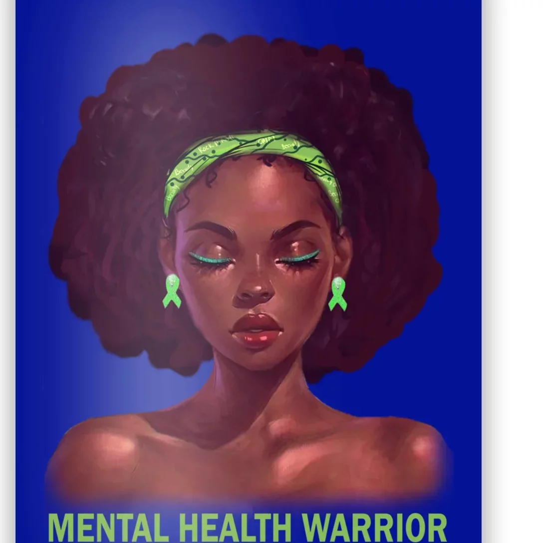 Afro African American Black Tal Health Warrior Gift Poster