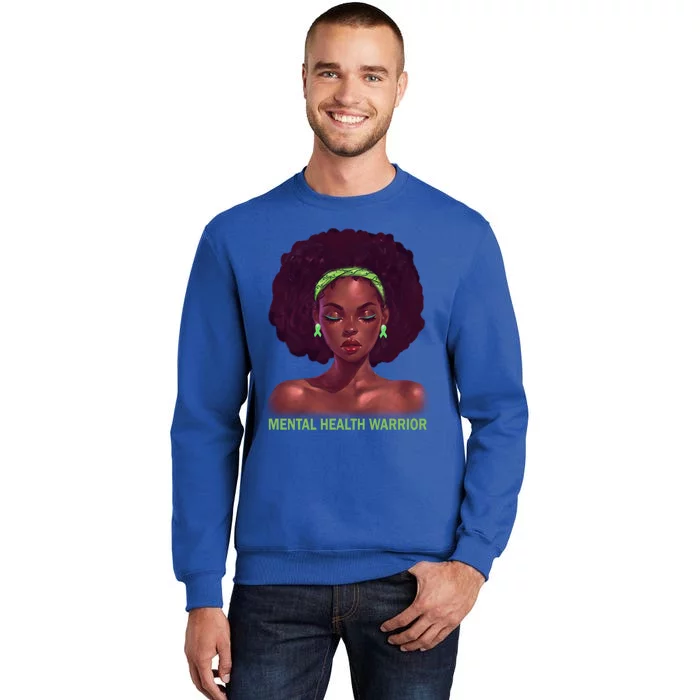 Afro African American Black Tal Health Warrior Gift Tall Sweatshirt