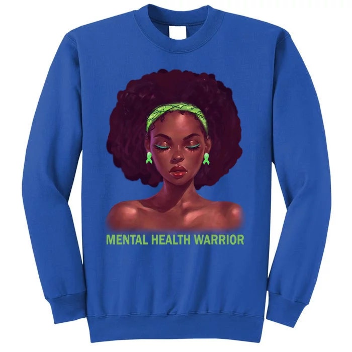 Afro African American Black Tal Health Warrior Gift Tall Sweatshirt