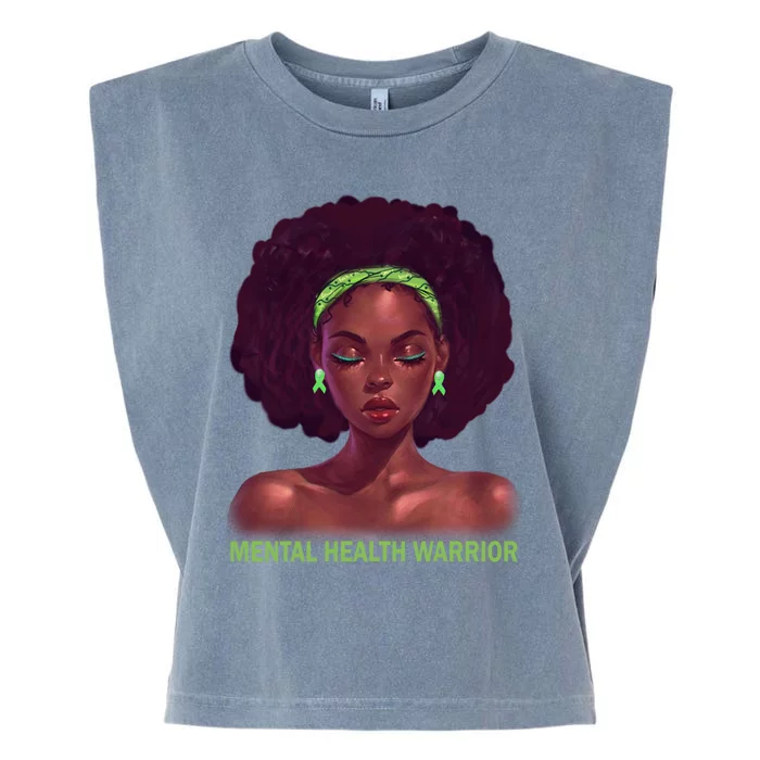 Afro African American Black Tal Health Warrior Gift Garment-Dyed Women's Muscle Tee