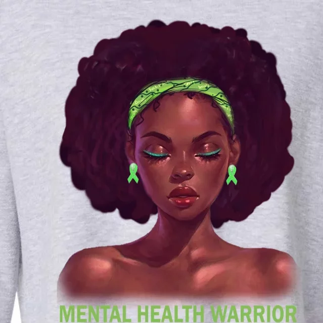 Afro African American Black Tal Health Warrior Gift Cropped Pullover Crew