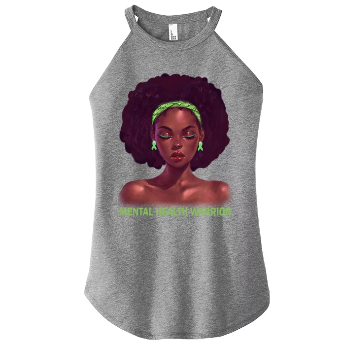 Afro African American Black Tal Health Warrior Gift Women’s Perfect Tri Rocker Tank