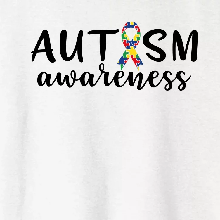 Autism Awareness Women's Crop Top Tee